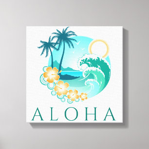 Aloha Tropical Canvas Print Leinwanddruck