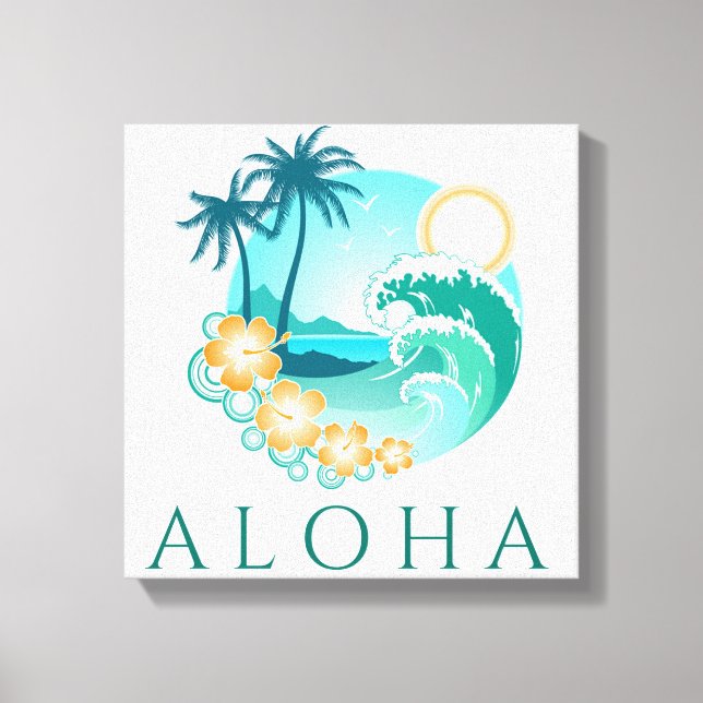 Aloha Tropical Canvas Print Leinwanddruck (Vorderseite)