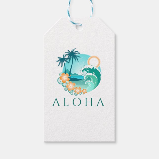 Aloha Tropical Geschenkanhänger (Vorderseite)