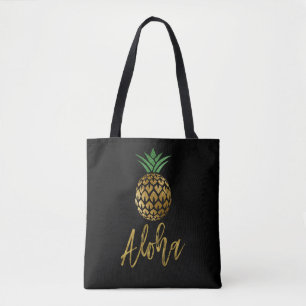 Aloha Tropical Hawaiian Ananas Wedding Black