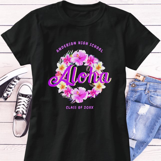 Aloha Tropical Hawaiian Luau Abschluss T - Shirt (Von Creator hochgeladen)