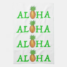 ALOHA Tropical Island Hawaiian Ananas Handtuch