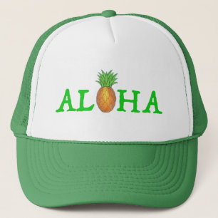 ALOHA Tropical Island Hawaiian Ananas-Hut Truckerkappe