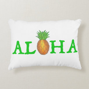 ALOHA Tropical Island Hawaiian Pineapi Hawaii Zierkissen