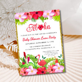 Aloha Tropical Luau Kinderdusche Einladung