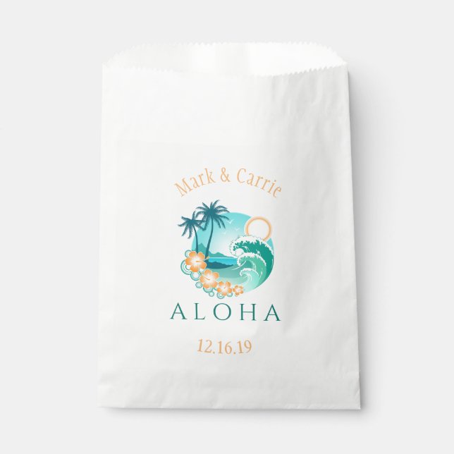 Aloha Tropical Personalisiert Geschenktütchen (Vorderseite)