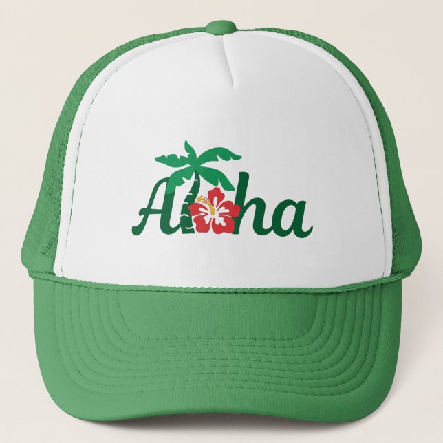 Aloha Tropical Truckerkappe (Vorderseite)