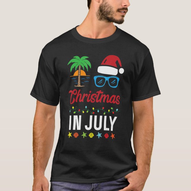 Aloha Tropical Weihnachten Weihnachten im Juli H T-Shirt (Vorderseite)