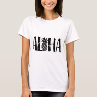 Aloha tropische Ananas-moderner Strand T-Shirt