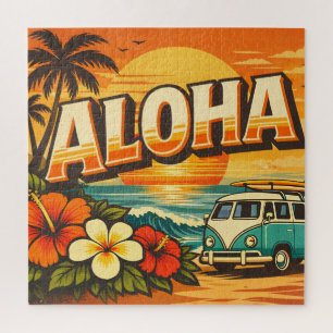 Aloha Tropische Insel Sonnenuntergang Kunstwerk Puzzle