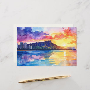 Aloha tropische Kunst Diamond Head Waikiki leer Briefpapier