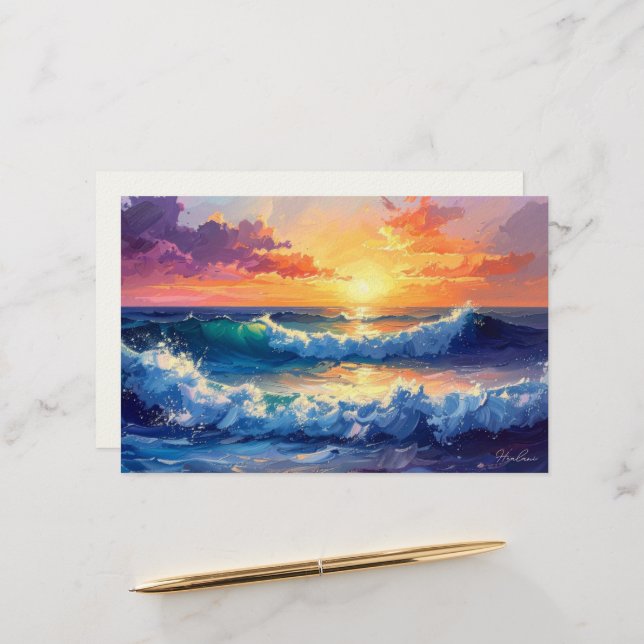Aloha tropische Kunst leer Briefpapier (Vorderseite/Rückseite Beispiel)