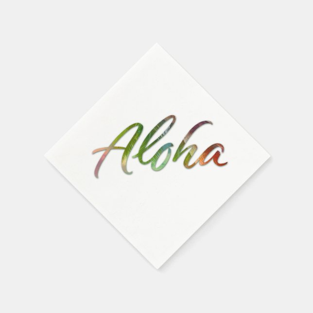 Aloha - Tropische Schrift - Hawaii Hawai'i Nature Serviette (Ecke)