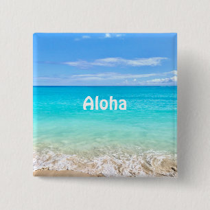 Aloha tropischer Hawaiiansee Button