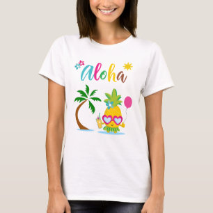Aloha tropischer Luau Party-T - Shirt