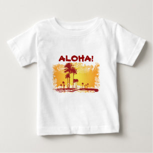 ALOHA Tropischer Strand mit Palmen Baby T-shirt