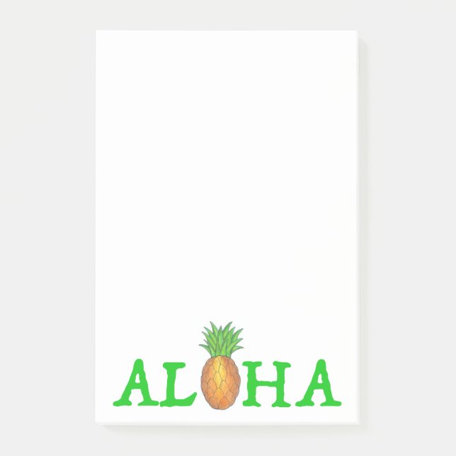 ALOHA Tropisches Hawaii Hawaiianananas Post-its Post-it Klebezettel (Vorderseite)