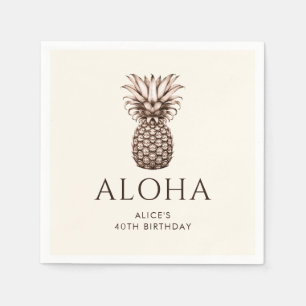 Aloha Tropisches Party mit Ananas Serviette
