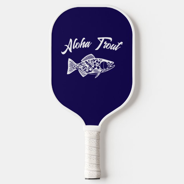Aloha Trout-Blue Hawaiian Pickleball Schläger (Vorderseite)