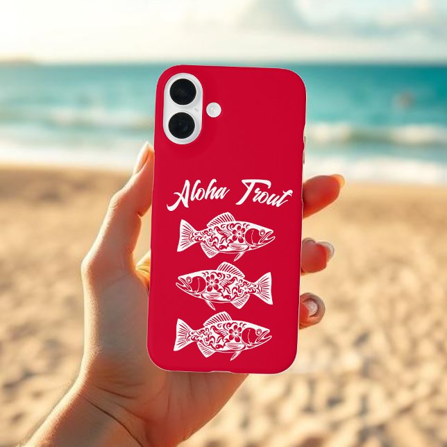 Aloha Trout-Hawaiian Cherry Red Case-Mate iPhone Hülle (Aloha Trout Fisherman Trend Hawaiian Fish Beach Summer phone case Cherry Red)