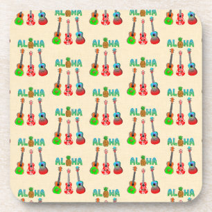 Aloha Ukuleles Island Music Getränkeuntersetzer