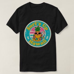 Aloha Vibes_ Pineapple Surfer Vintage Hawaiian Kun T-Shirt