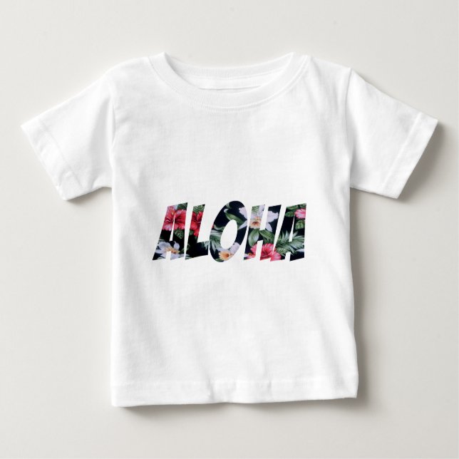 Aloha Vintag Hawaiian Print.png Baby T-shirt (Vorderseite)