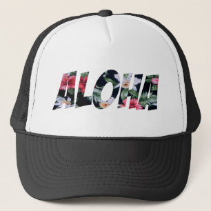 Aloha Vintag Hawaiian Print.png Truckerkappe