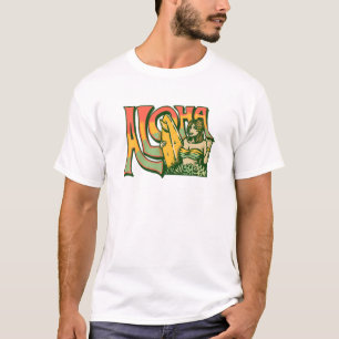 Aloha! Vintag Surfer Girl 80er Vibe Hawaii Surfen T-Shirt