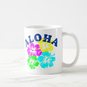 Aloha Vintage-Kaffeetasse Sommer Hawaiianische Blu Kaffeetasse
