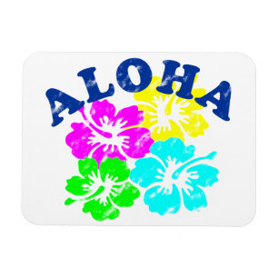 Aloha Vintage Magnet Farbige hawaiianische Blume