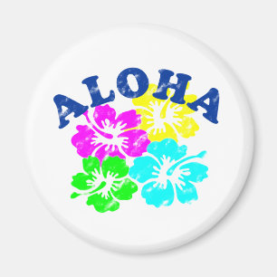 Aloha Vintage Magnet Sommerzeit Hawaiianische Blum