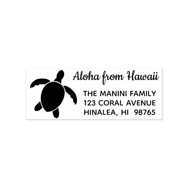 Aloha von der Briefmarke Honu Turtle von Hawaii Rü Gummistempel (Prägung)