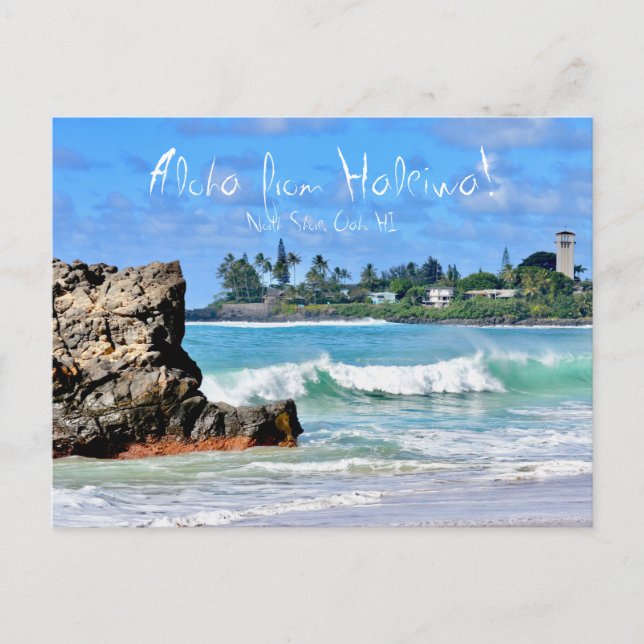 Aloha von Haleiwa Postkarte (Vorderseite)