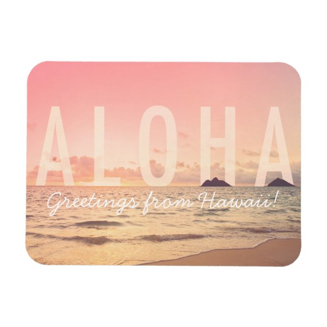 Aloha von Hawaii Magnet (Horizontal)