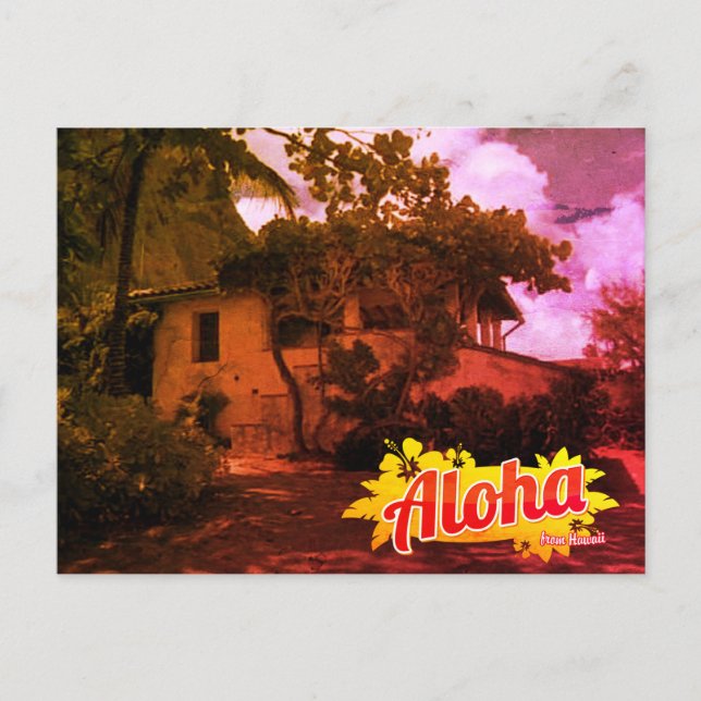 Aloha von Hawaii Postcard Postkarte (Vorderseite)