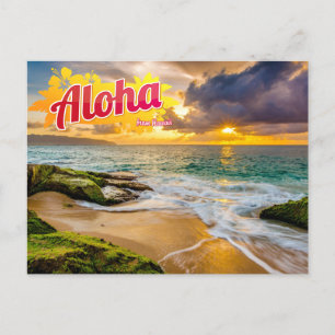 Aloha von Hawaii Postcard Postkarte