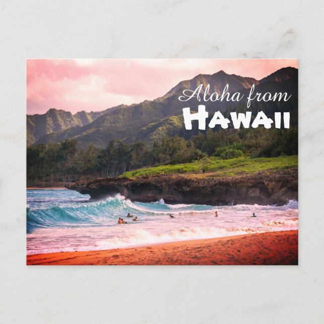 Aloha von Hawaii Postcard Postkarte (Vorderseite)