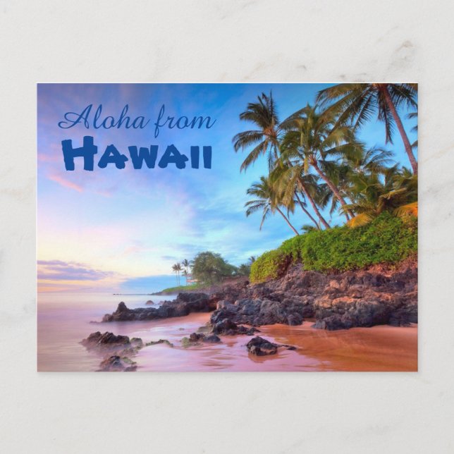 Aloha von Hawaii Postcard Postkarte (Vorderseite)