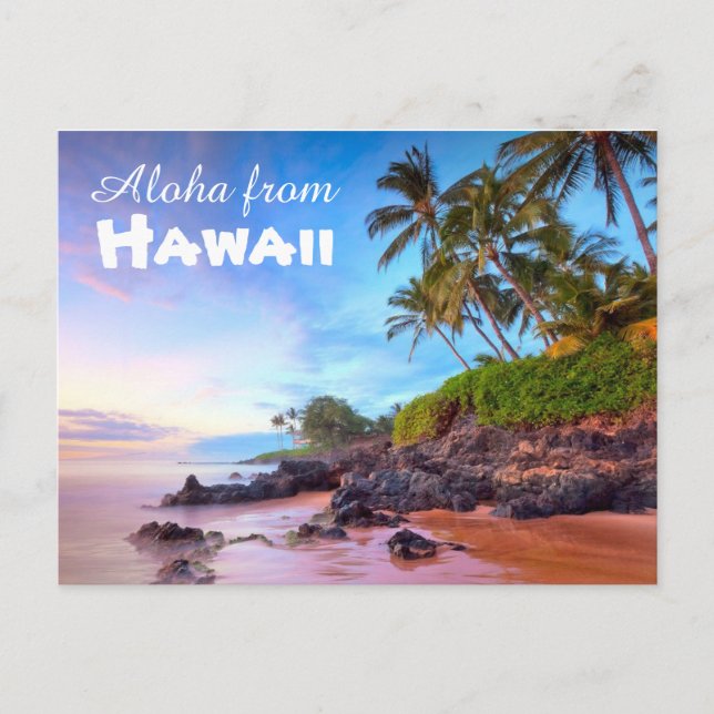 Aloha von Hawaii Postcard Postkarte (Vorderseite)