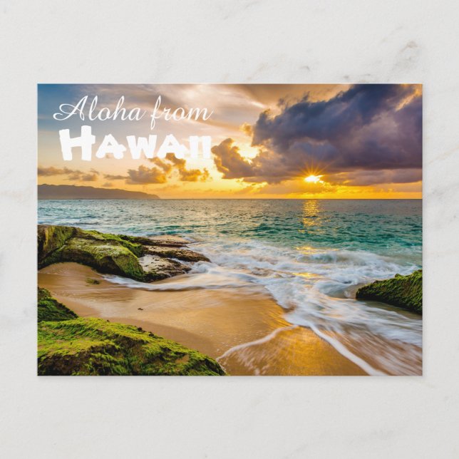 Aloha von Hawaii Postcard Postkarte (Vorderseite)