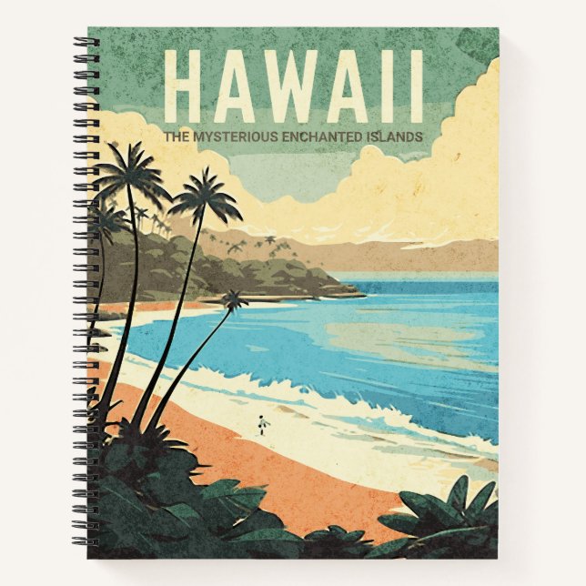 Aloha von Hawaii Vintage Travel Notizbuch (Vorderseite)