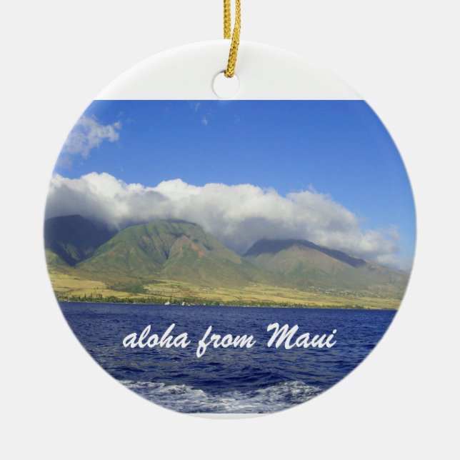 Aloha von Maui Keramikornament (Vorne)