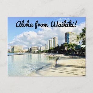 Aloha von Waikiki Postkarte