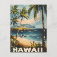 Aloha wartet auf einen Vintagen Hawaii