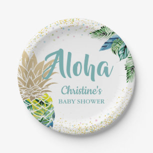 Aloha Watercolor Tropical Pineapier Teller