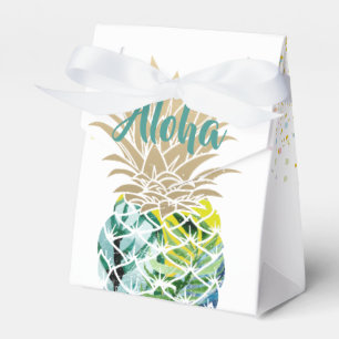 Aloha Watercolor Tropical Pineapse Box Geschenkschachtel