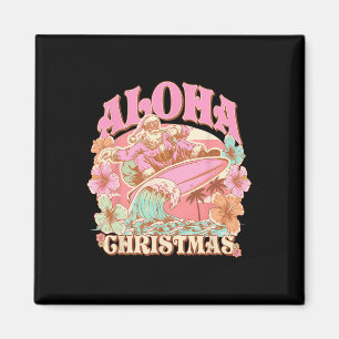 Aloha Weihnachten Santa Claus Surfen Hawaiian Mele Magnet