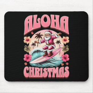 Aloha Weihnachten Santa Claus Surfen Hawaiian Mele Mousepad