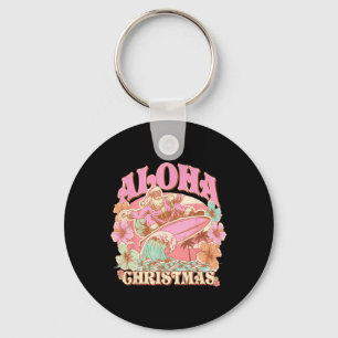 Aloha Weihnachten Santa Claus Surfen Hawaiian Mele Schlüsselanhänger